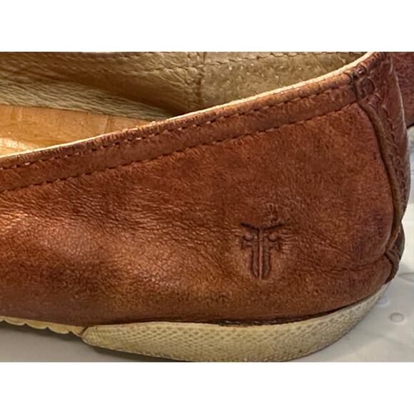 Women's Frye Melanie Brown Leather Slip On Flats - Loafers - Size 7.5 - Picture 5 of 13